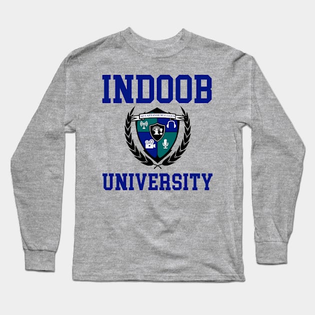 Indoob University with Emblem Long Sleeve T-Shirt by tsterling